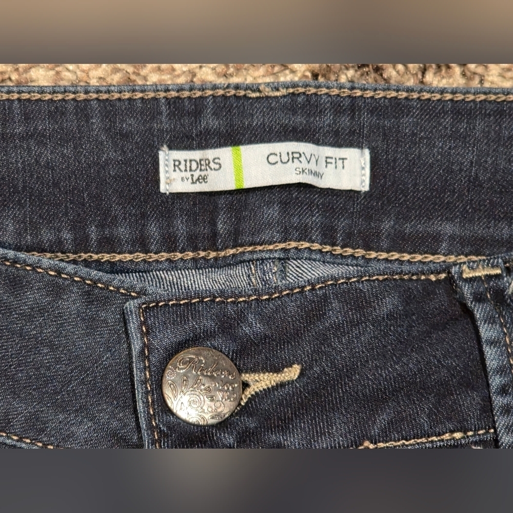 Riders By Lee Curvy Fit Skinny Jean Stretchy Denim Midrise Size 12M - Picture 6 of 7